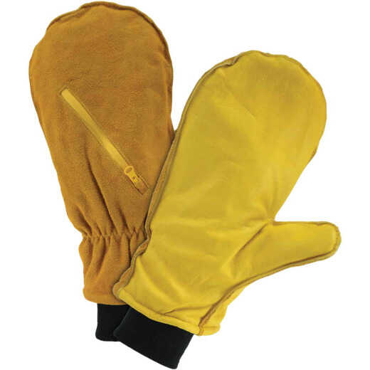 West Chester Men's Large Insulated Leather Mitten Winter Glove